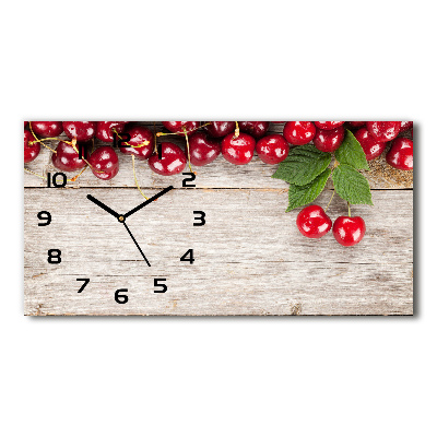 Reloj horizontal Cerezas en madera