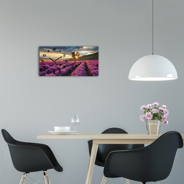 Reloj horizontal Campo de lavanda