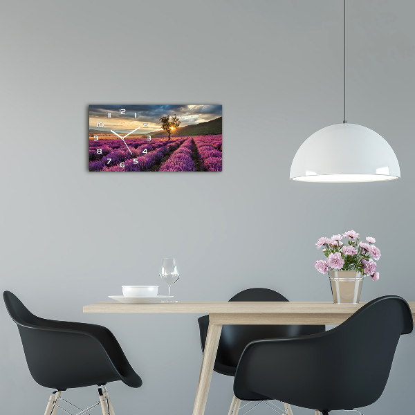 Reloj horizontal Campo de lavanda