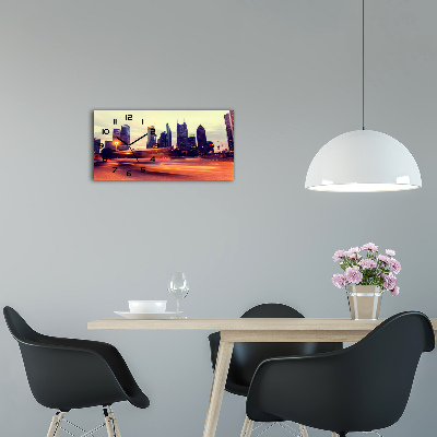 Reloj horizontal Shanghái de noche