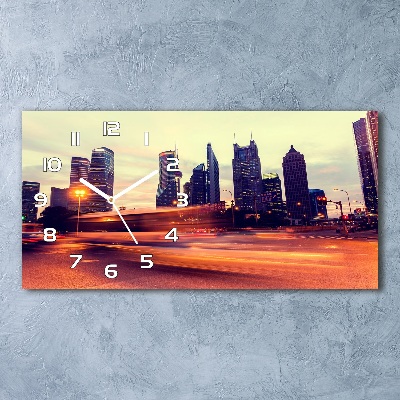Reloj horizontal Shanghái de noche