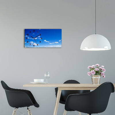 Reloj de cristal horizontal Nubes en el cielo