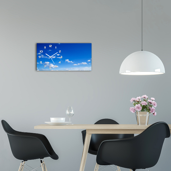 Reloj de cristal horizontal Nubes en el cielo