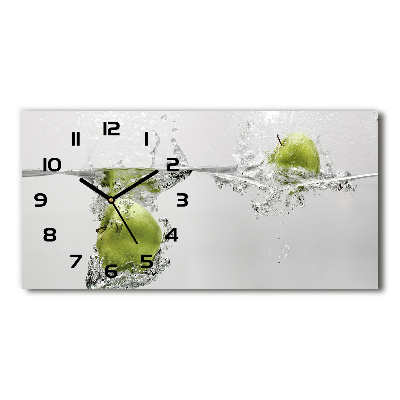 Reloj horizontal Una manzana bajo el agua