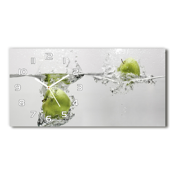 Reloj horizontal Una manzana bajo el agua