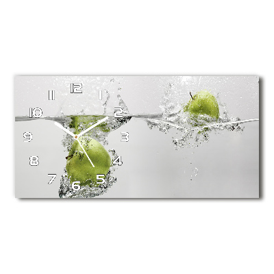 Reloj horizontal Una manzana bajo el agua