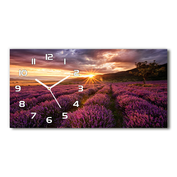 Reloj rectangular Campo de lavanda