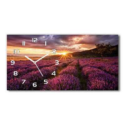 Reloj rectangular Campo de lavanda