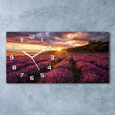 Reloj rectangular Campo de lavanda
