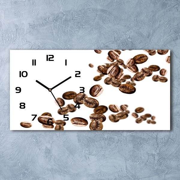 Reloj rectangular Granos de café
