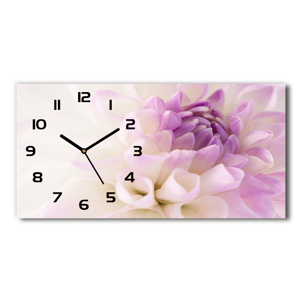 Reloj de cristal horizontal Dalia blanca