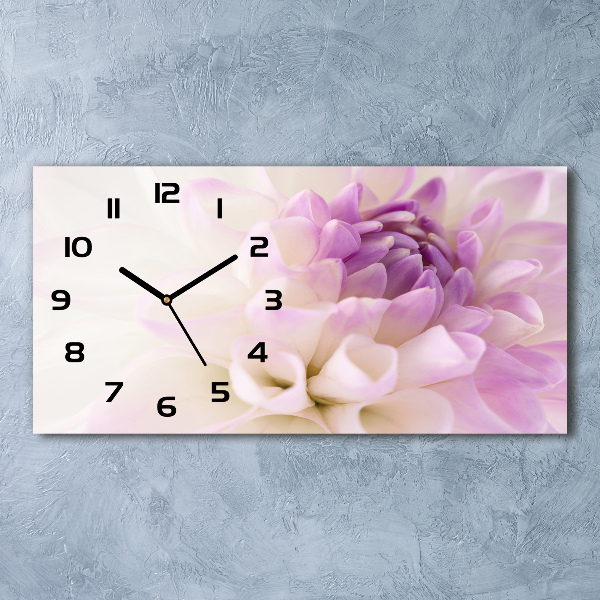 Reloj de cristal horizontal Dalia blanca
