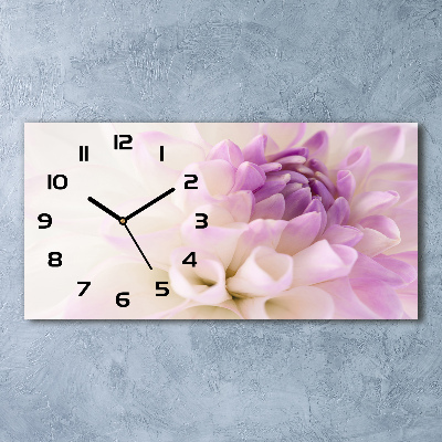 Reloj de cristal horizontal Dalia blanca