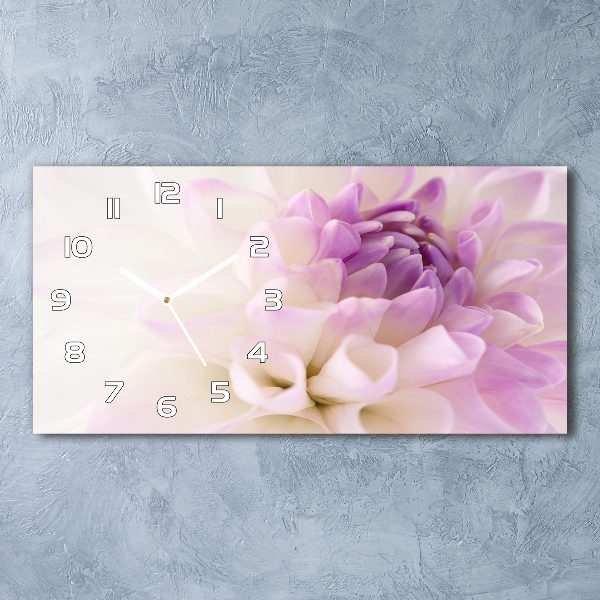 Reloj de cristal horizontal Dalia blanca