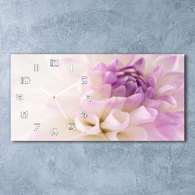 Reloj de cristal horizontal Dalia blanca