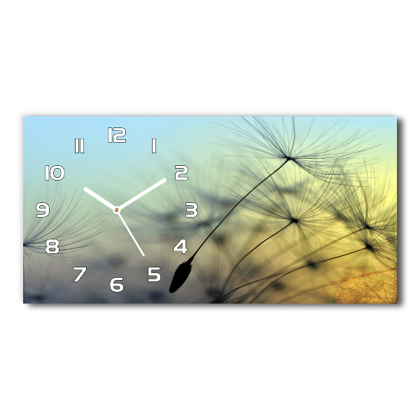 Reloj de cristal horizontal Semillas de diente de león