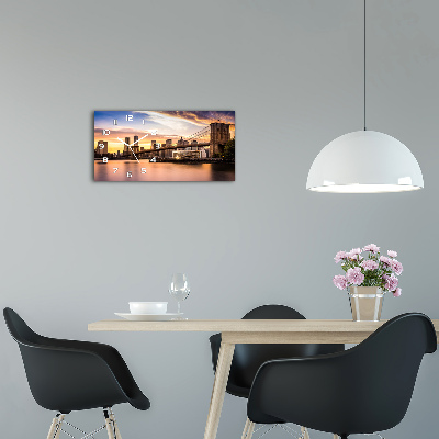 Reloj de cristal horizontal Puente de brooklyn
