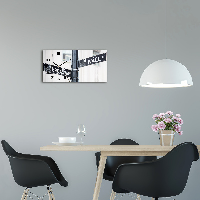 Reloj rectangular Letrero de wall street