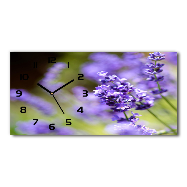 Reloj de cristal horizontal Lavanda