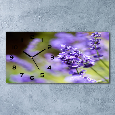 Reloj de cristal horizontal Lavanda