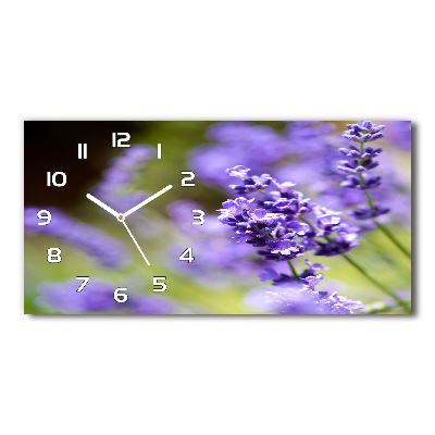 Reloj de cristal horizontal Lavanda