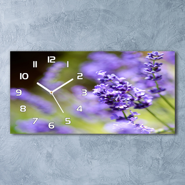 Reloj de cristal horizontal Lavanda
