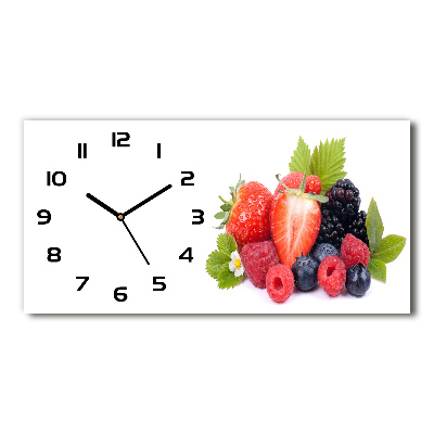 Reloj de cristal horizontal Frutos del bosque