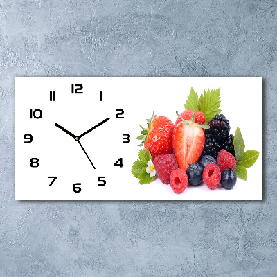 Reloj de cristal horizontal Frutos del bosque