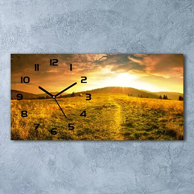 Reloj de cristal horizontal Panorama de los montes tatra