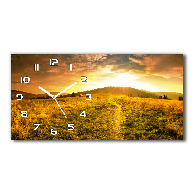 Reloj de cristal horizontal Panorama de los montes tatra