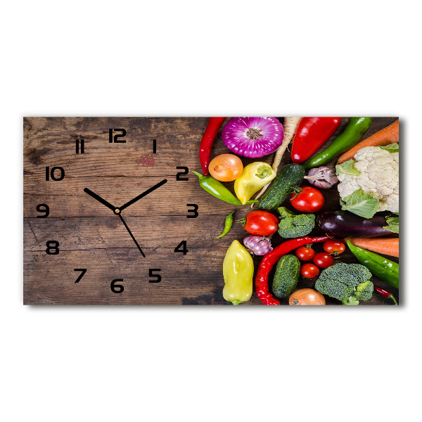 Reloj rectangular Verduras