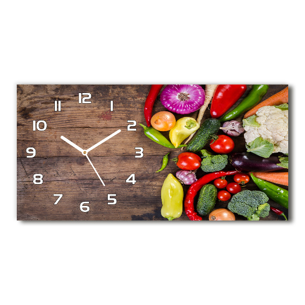 Reloj rectangular Verduras