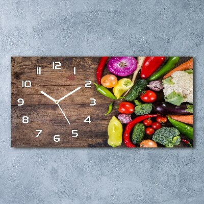 Reloj rectangular Verduras