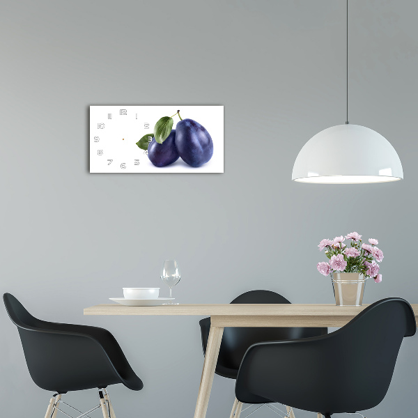 Reloj de cristal horizontal Ciruelas