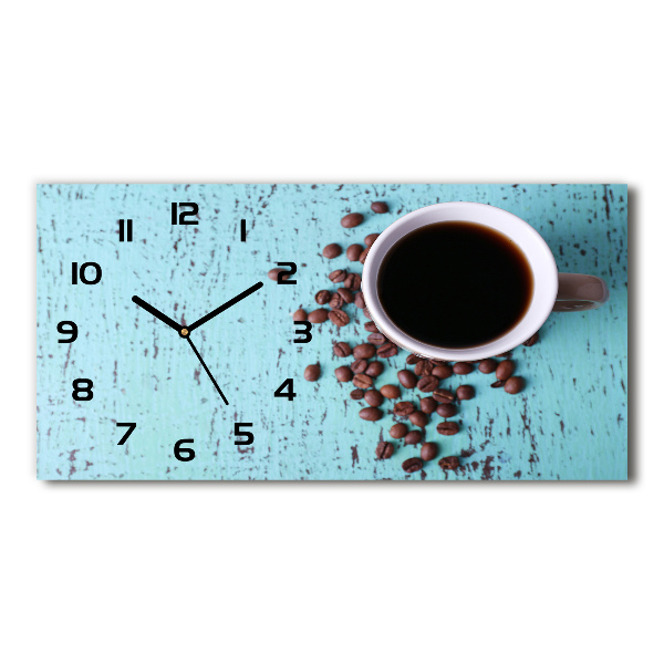 Reloj rectangular Café negro