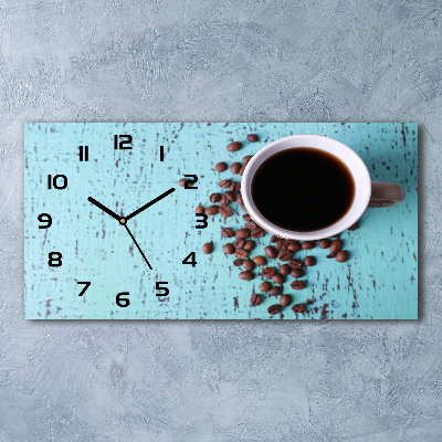 Reloj rectangular Café negro