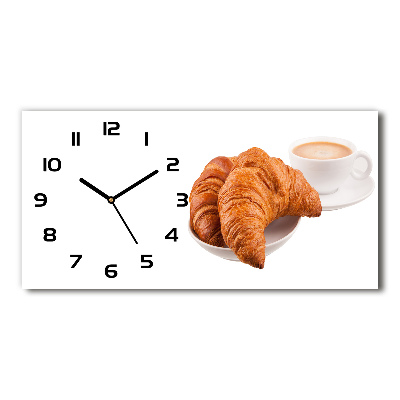 Reloj rectangular Croissants y café