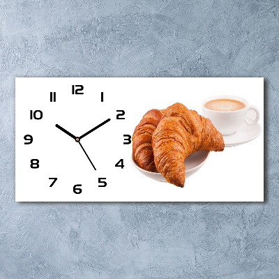 Reloj rectangular Croissants y café