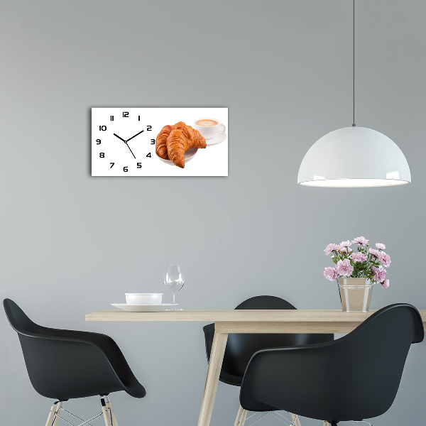 Reloj rectangular Croissants y café