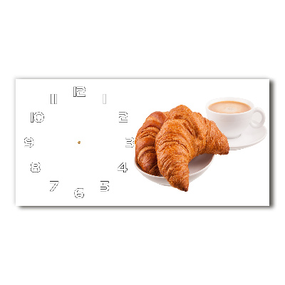 Reloj rectangular Croissants y café