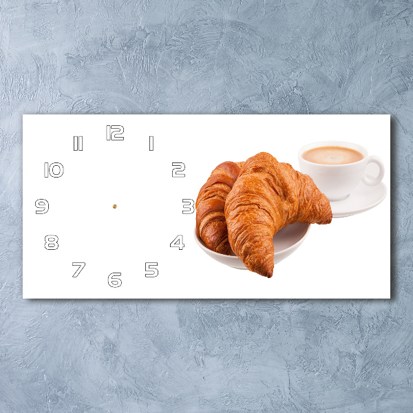 Reloj rectangular Croissants y café