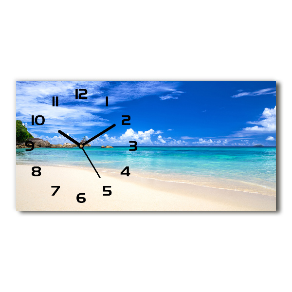 Reloj de cristal horizontal Playa tropical