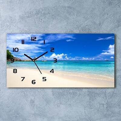 Reloj de cristal horizontal Playa tropical