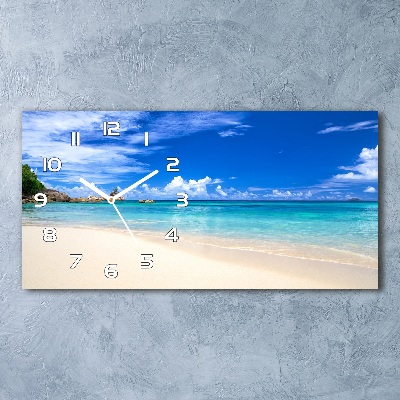 Reloj de cristal horizontal Playa tropical