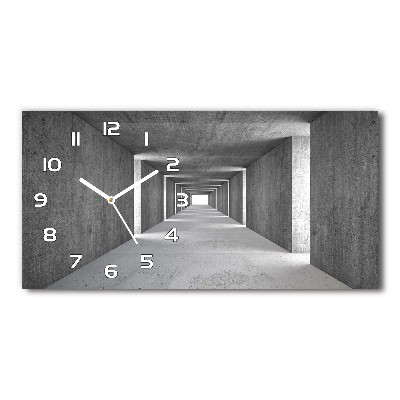 Reloj de cristal horizontal Túnel de hormigón