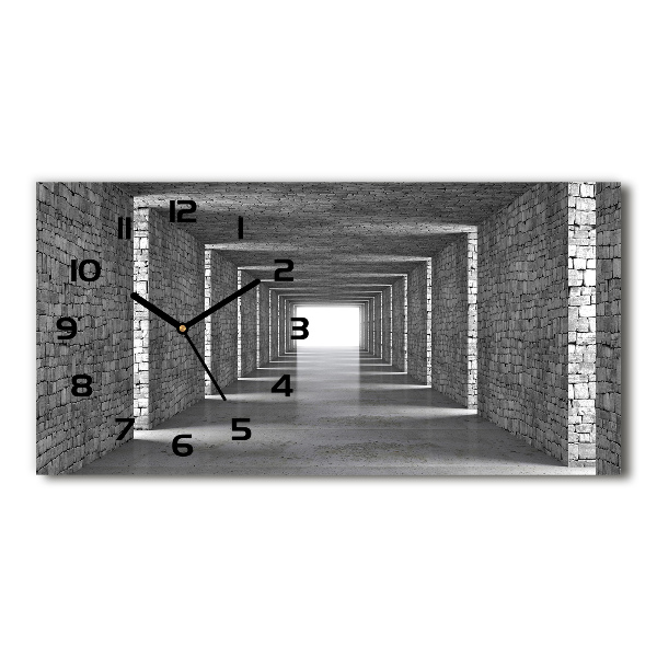 Reloj rectangular Túnel de ladrillos