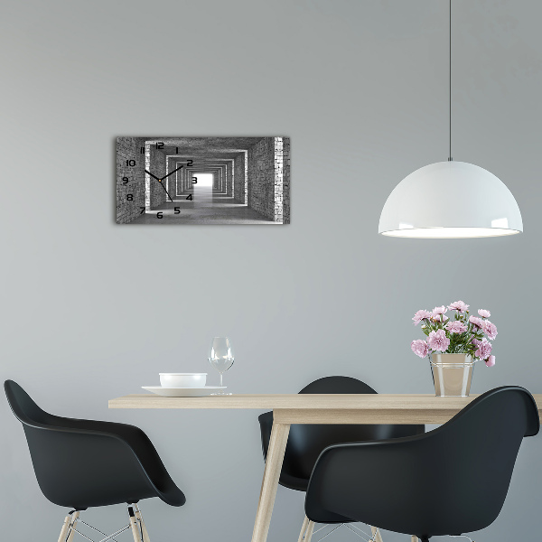 Reloj rectangular Túnel de ladrillos