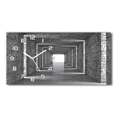Reloj rectangular Túnel de ladrillos