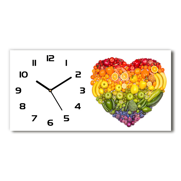 Reloj rectangular Corazón vegetal