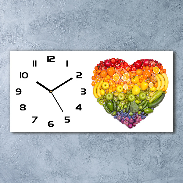 Reloj rectangular Corazón vegetal